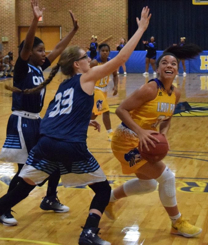 Ebony on the court.
