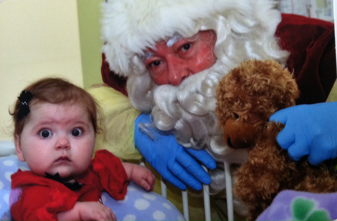 Audrey spends first Christmas at the hospital.