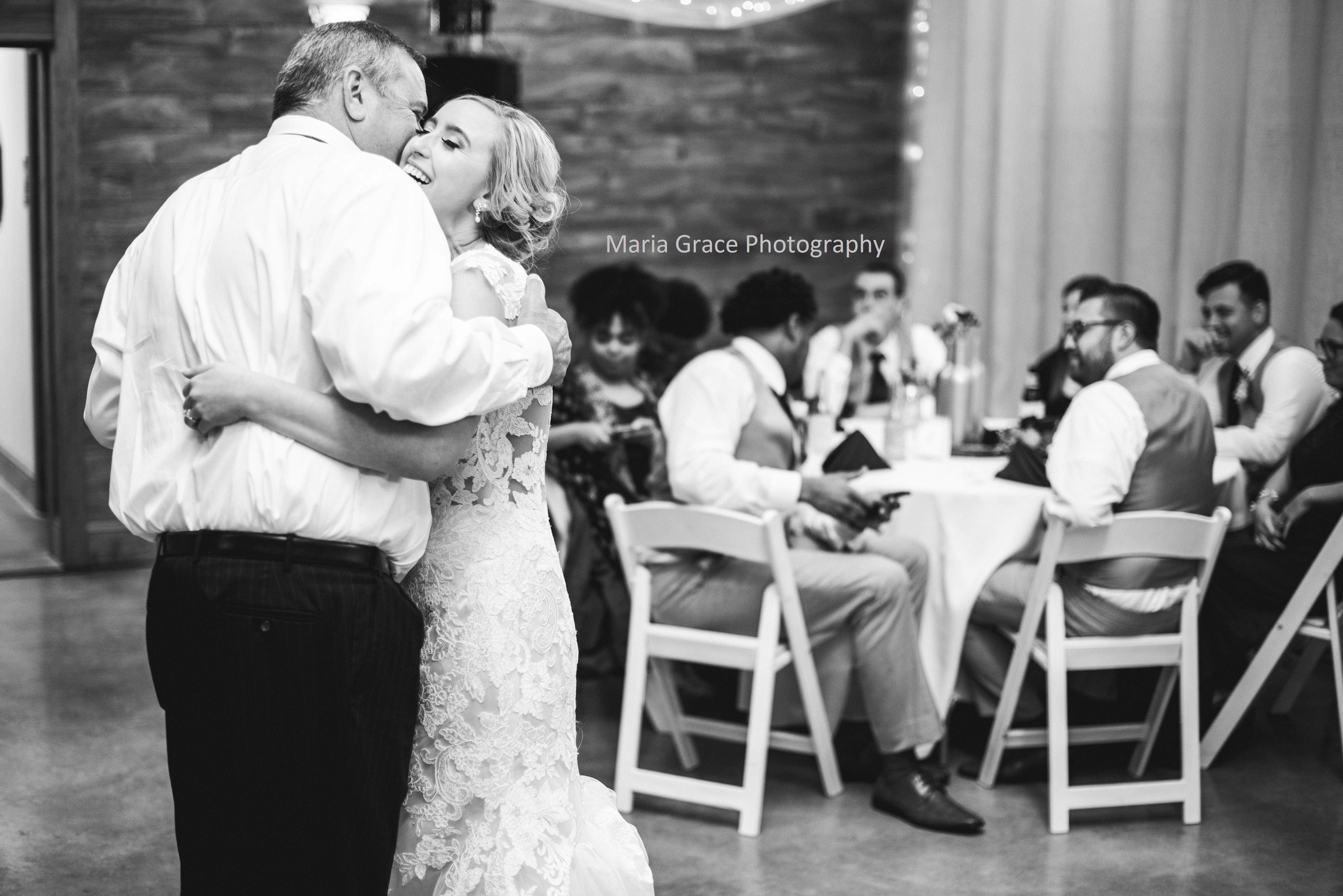 Kaleigh and her father dancing on her wedding day.