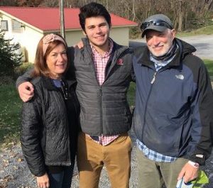 Rutger with Shirley and Jeffrey Young. 