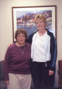 Andrew's mother, Linda, received a kidney from her sister, Ellen.