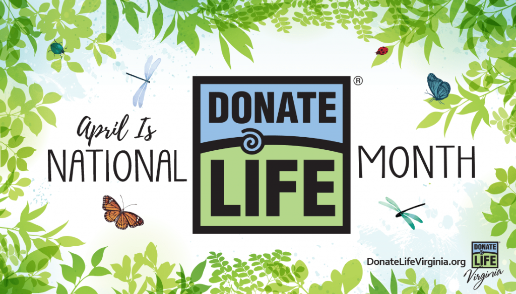 National Donate Life Month 2020 - Portrait April is National Donate Life Month
