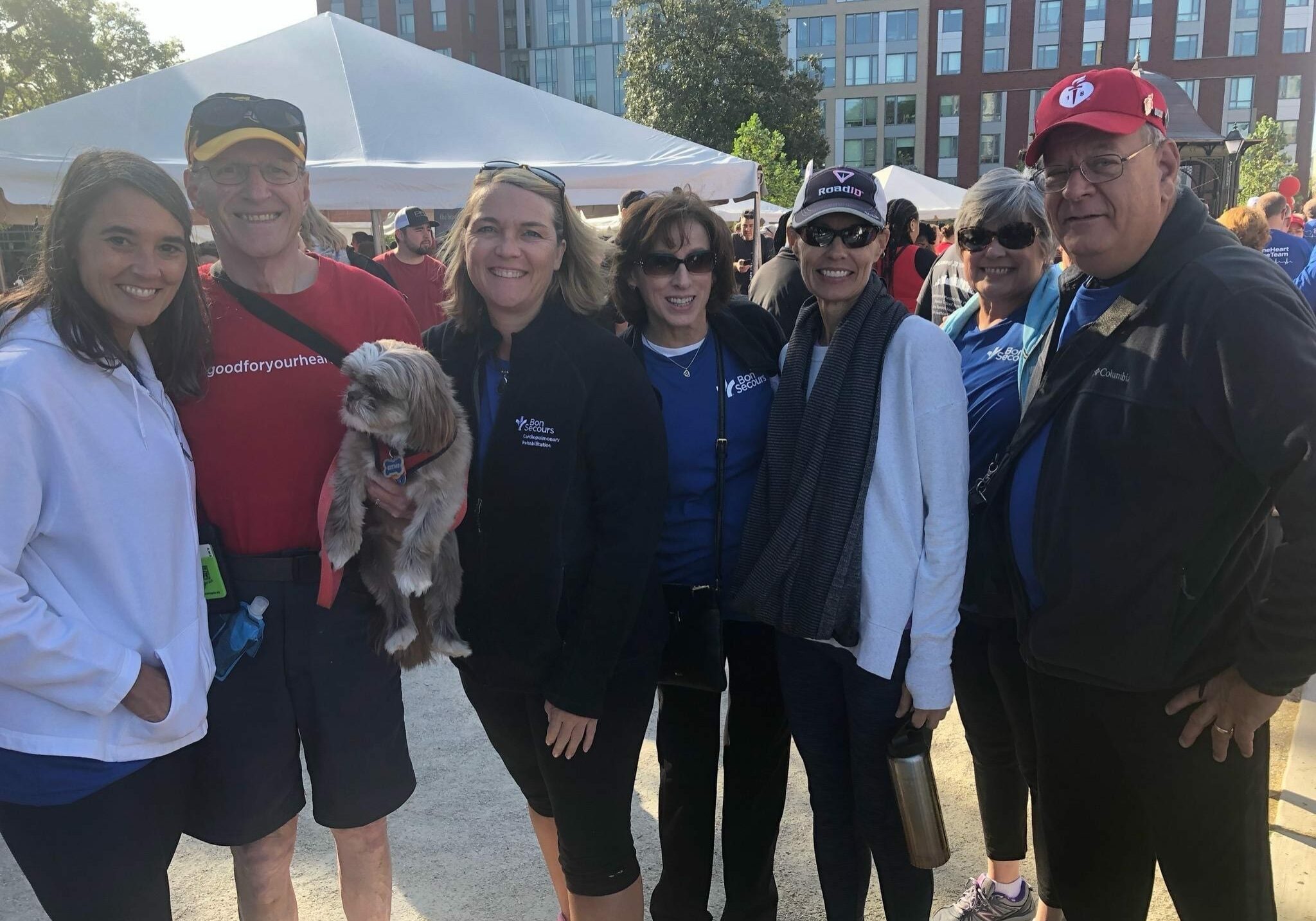 Denis & Gary at Heart Walk with Bon Secours Rehab Staff