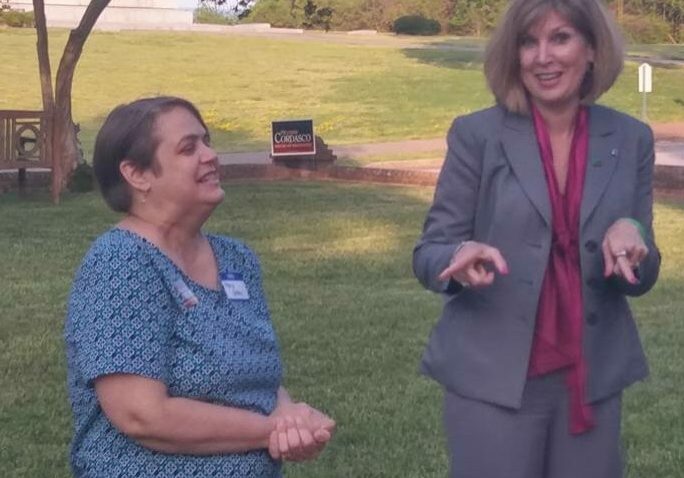 Mary Stokes and Heather Cordasco.