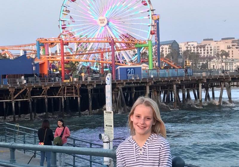 Mackenzie at the pier.