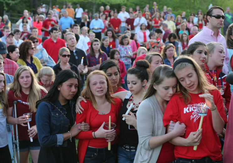 Hundreds of students gathered at a vigil for Tyler. 